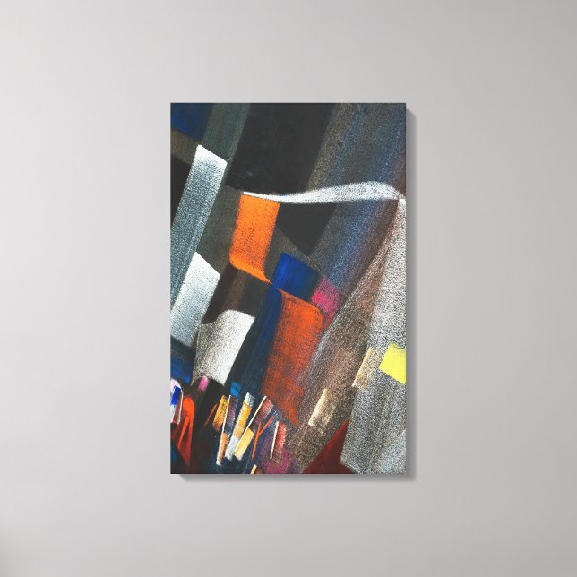 Abstract Colorful Cityscape Canvas Print (Front)