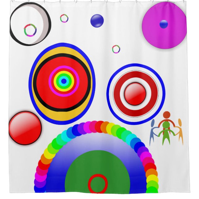 Abstract Colorful Colors Shower Curtain (Front)