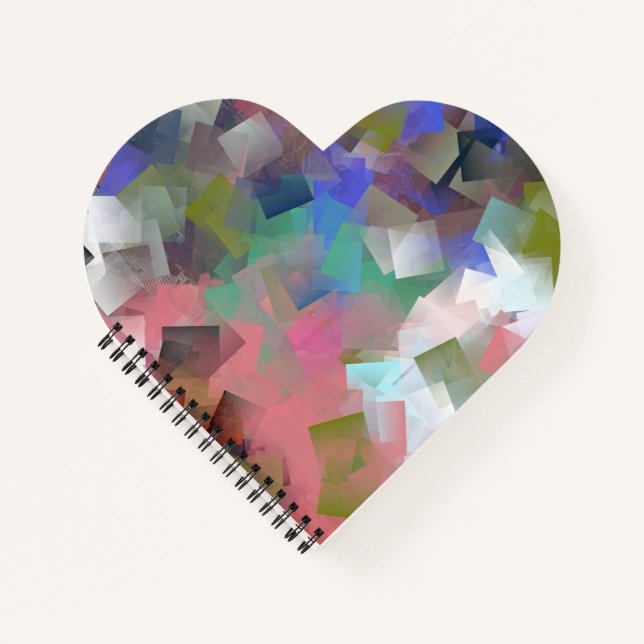Abstract Colorful Cubes Notebook (Front)
