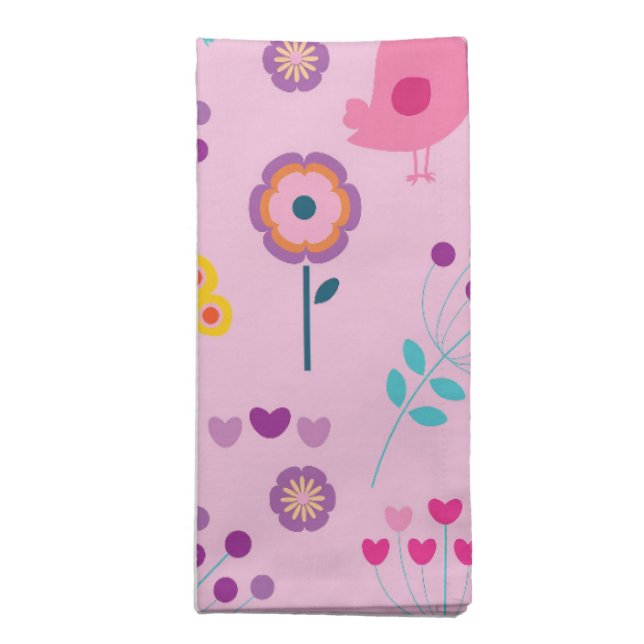 Abstract Colorful Design Cloth Napkin (Folded)