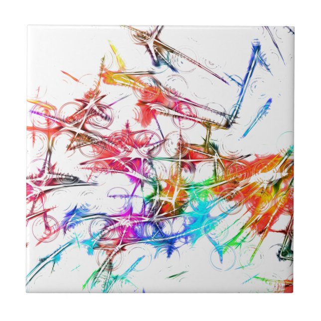 Abstract Colorful Design Tile (Front)
