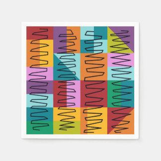 Abstract, colorful designs  napkins