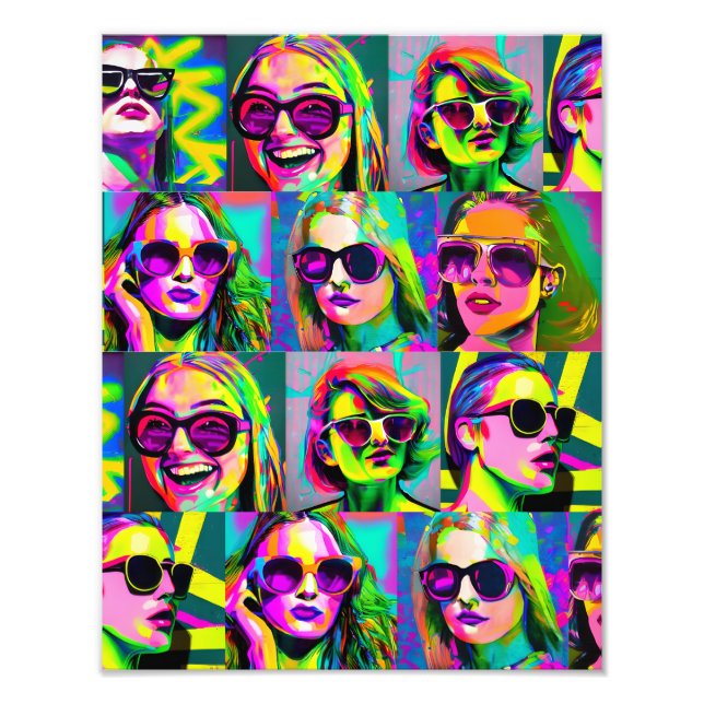 Abstract Colorful Digital Art Photo Print (Front)