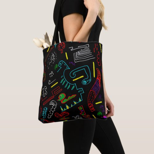 Abstract Colorful Doodle Tote Bag