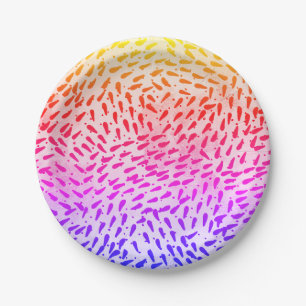 Abstract Colorful Dot Paper Plates