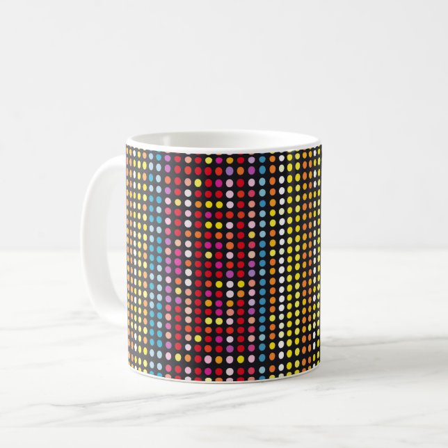 Abstract Colorful Dotted Pattern Coffee Mug (Front Left)
