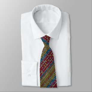 Abstract Colorful Dotted Pattern Neck Tie