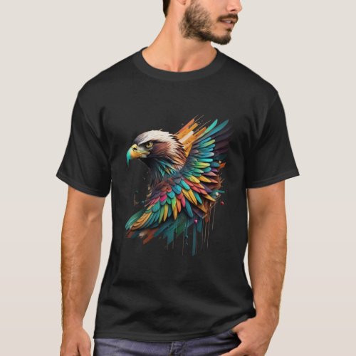 Abstract Colorful Eagle T_Shirt