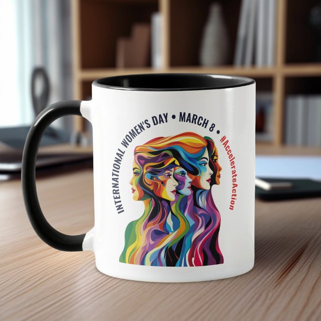 Abstract Colorful Faces Women's Day | IWD Mug (Abstract Colorful Faces Women's Day | IWD Mug)
