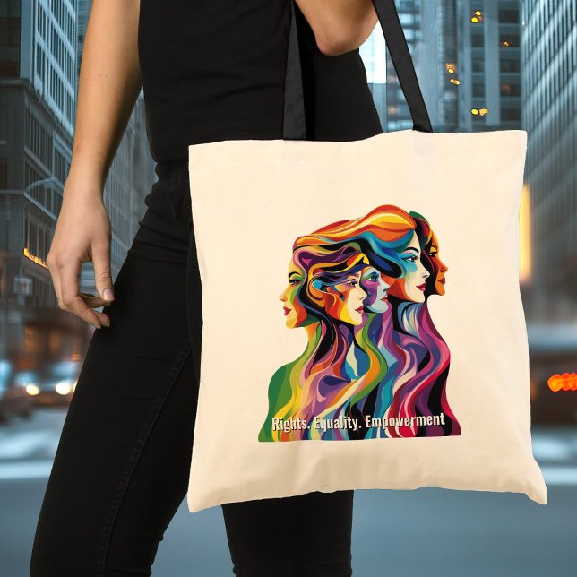 Abstract Colorful Faces | Womens Day Tote Bag (Abstract Colorful Faces | Womens Day Tote Bag)