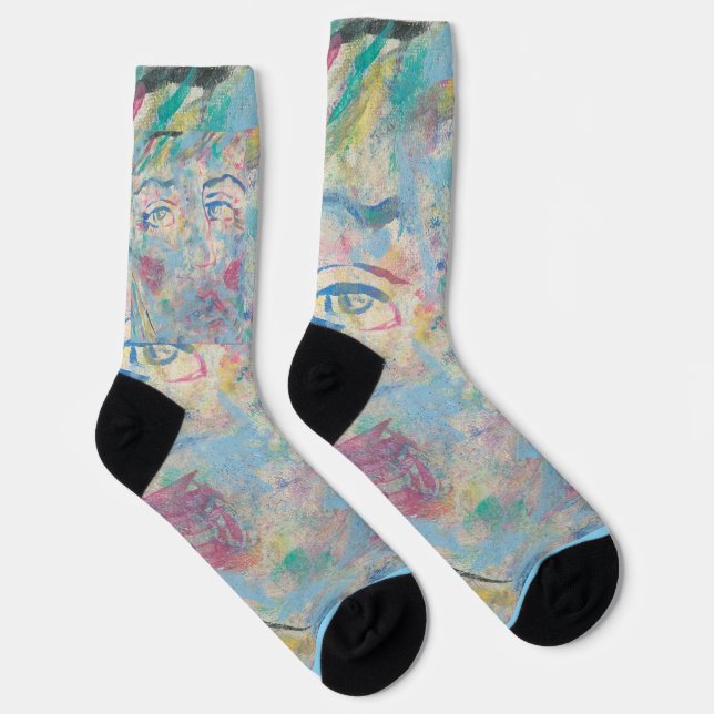 Abstract Colorful "Fancy" Crew Socks (Right)