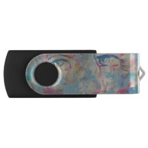 Abstract Colorful "Fancy" USB Swivel Flash Drive