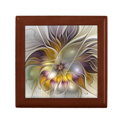 Abstract Colorful Fantasy Flower Fractal Art Gift Box