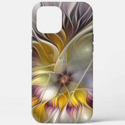 Abstract Colorful Fantasy Flower Modern Fractal iPhone 12 Pro Max Case