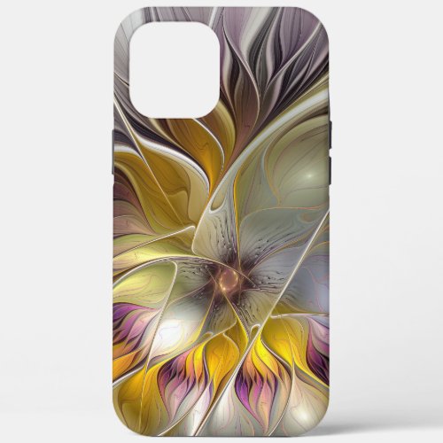 Abstract Colorful Fantasy Flower Modern Fractal iPhone 12 Pro Max Case