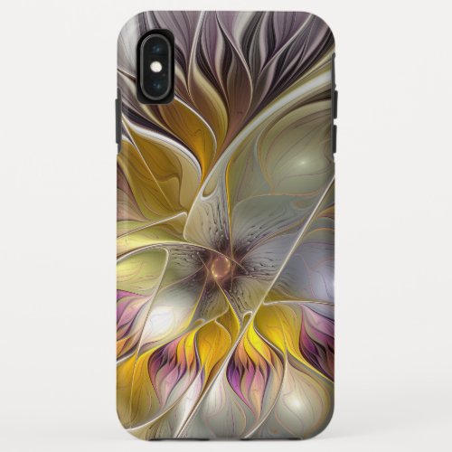 Abstract Colorful Fantasy Flower Modern Fractal iPhone XS Max Case