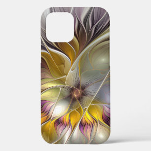 Abstract Colorful Fantasy Flower Modern Fractal iPhone 12 Pro Case