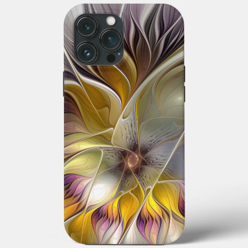 Abstract Colorful Fantasy Flower Modern Fractal iPhone 13 Pro Max Case