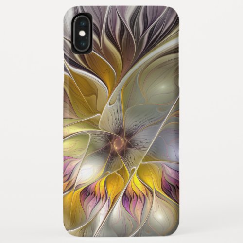 Abstract Colorful Fantasy Flower Modern Fractal iPhone XS Max Case