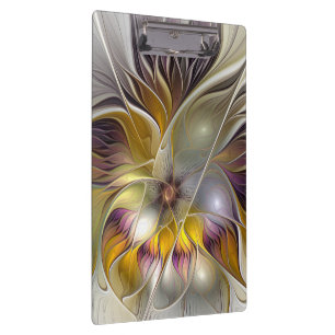 Abstract Colorful Fantasy Flower Modern Fractal Clipboard