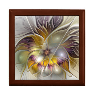 Abstract Colorful Fantasy Flower Modern Fractal Gift Box