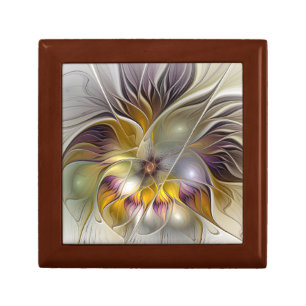 Abstract Colorful Fantasy Flower Modern Fractal Gift Box