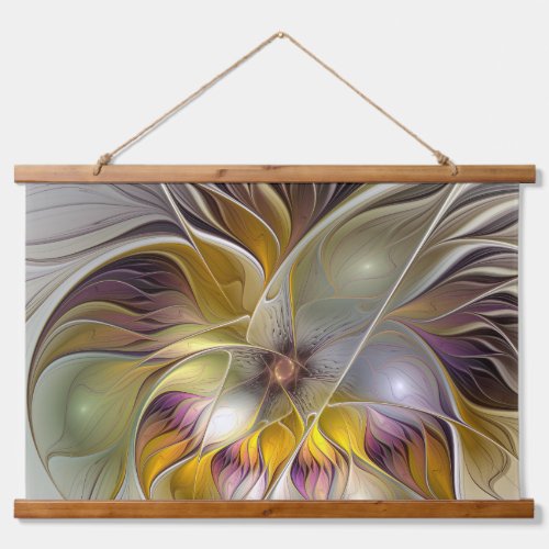 Abstract Colorful Fantasy Flower Modern Fractal Hanging Tapestry