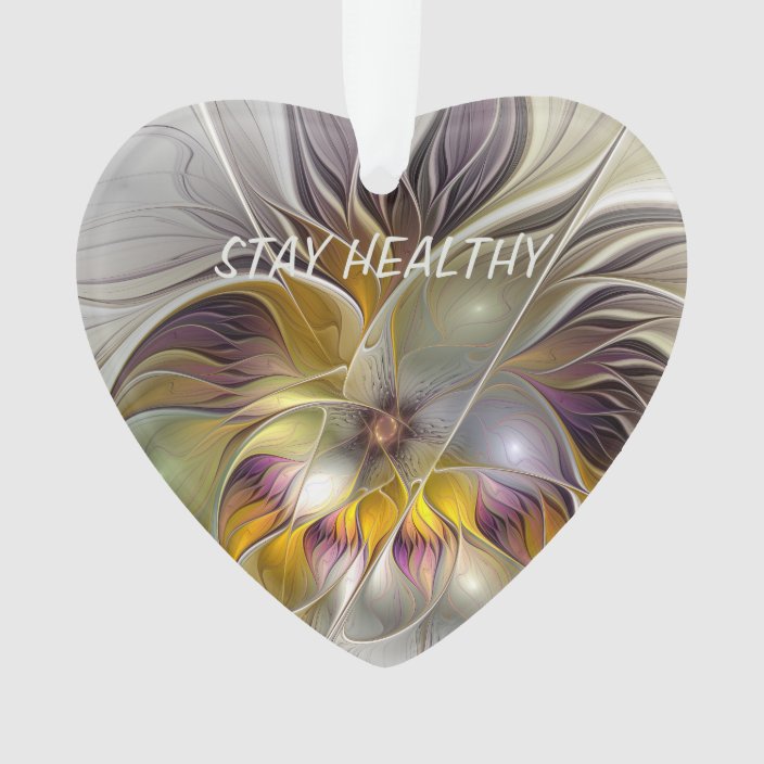 Abstract Colorful Fantasy Flower Modern Fractal Ornament Zazzle