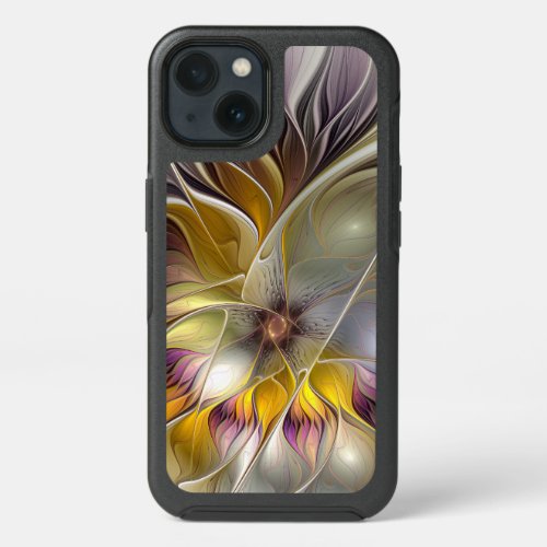 Abstract Colorful Fantasy Flower Modern Fractal iPhone 13 Case