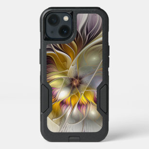 Abstract Colorful Fantasy Flower Modern Fractal iPhone 13 Case