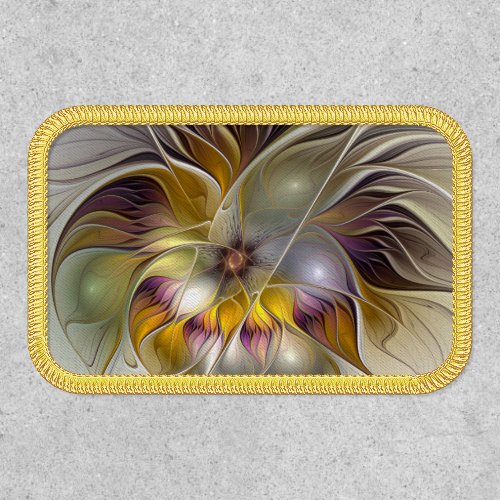 Abstract Colorful Fantasy Flower Modern Fractal Patch