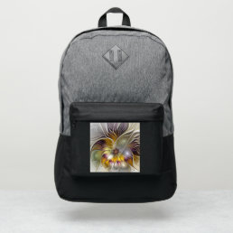 Abstract Colorful Fantasy Flower Modern Fractal Port Authority&#174; Backpack