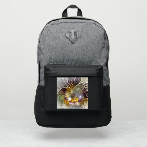 Abstract Colorful Fantasy Flower Modern Fractal Port Authority® Backpack