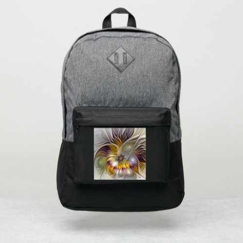 Abstract Colorful Fantasy Flower Modern Fractal Port Authority Backpack