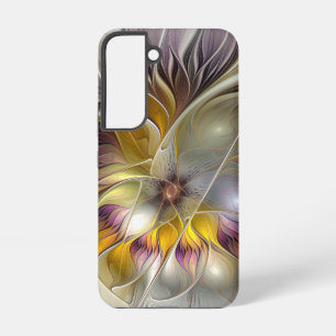 Abstract Colorful Fantasy Flower Modern Fractal Samsung Galaxy S22 Case