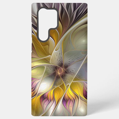 Abstract Colorful Fantasy Flower Modern Fractal Samsung Galaxy S22 Ultra Case
