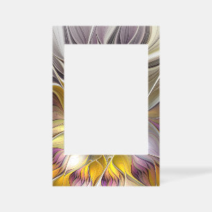 Abstract Colorful Fantasy Flower Modern Fractal Selfie Frame
