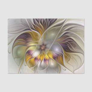 Abstract Colorful Fantasy Flower Modern Fractal Tissue Paper