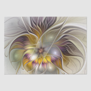 Abstract Colorful Fantasy Flower Modern Fractal Tissue Paper