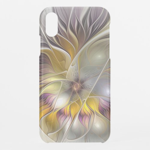 Abstract Colorful Fantasy Flower Modern Fractal iPhone XR Case