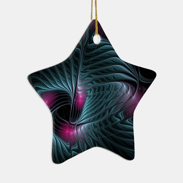 Abstract Colorful Fantasy Fractal Ceramic Ornament (Right)