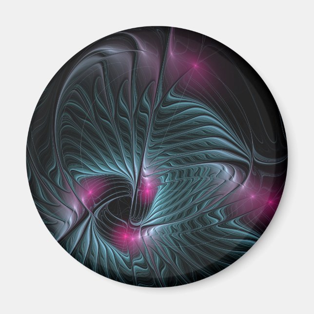 Abstract Colorful Fantasy Fractal Magnet (Front)
