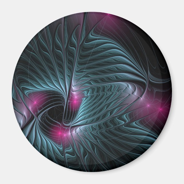 Abstract Colorful Fantasy Fractal  Magnet (Front)