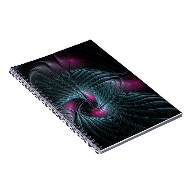 Abstract Colorful Fantasy Fractal Notebook (Right Side)