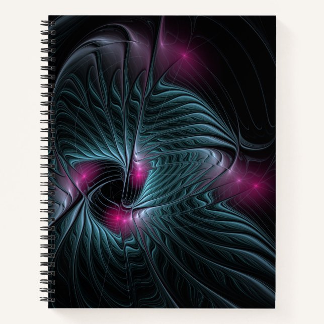 Abstract Colorful Fantasy Fractal  Notebook (Front)