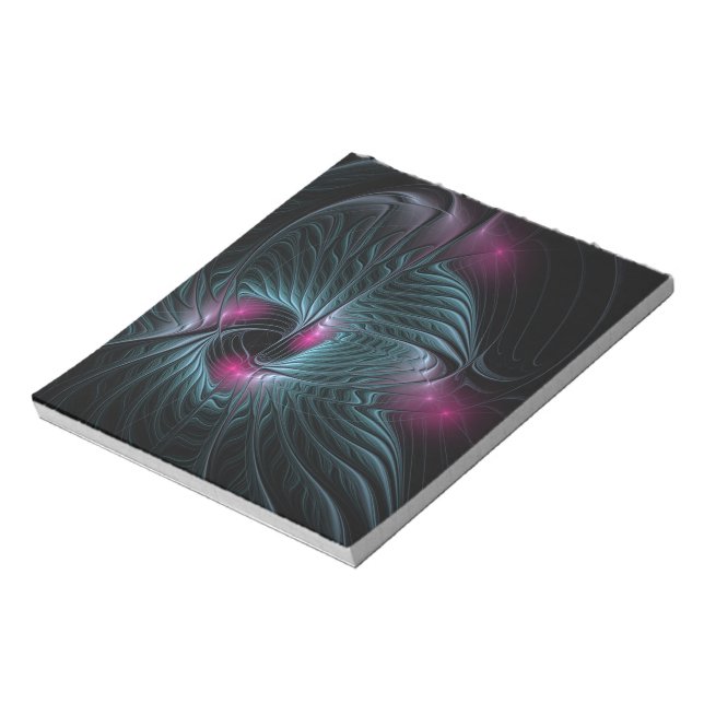 Abstract Colorful Fantasy Fractal  Notepad (Rotated)