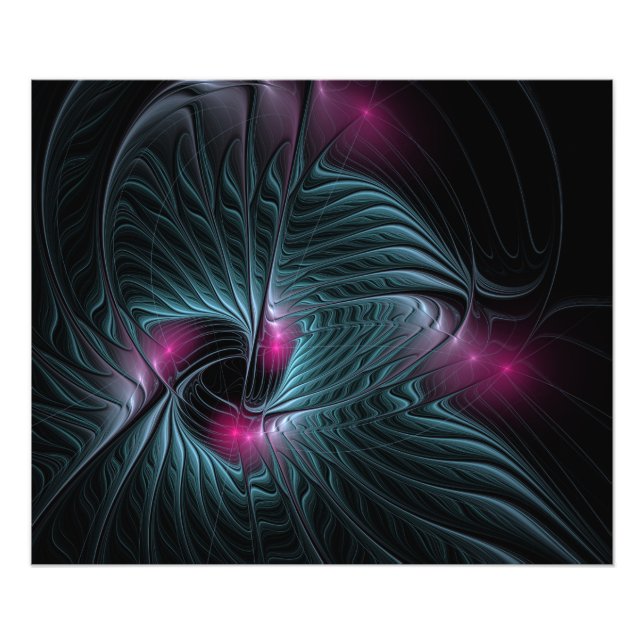 Abstract Colorful Fantasy Fractal Photo Print (Front)