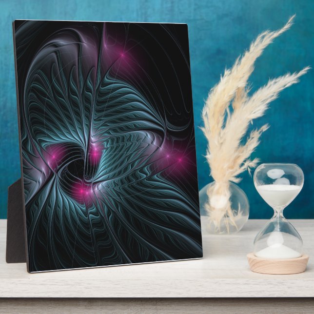 Abstract Colorful Fantasy Fractal  Plaque (Side)