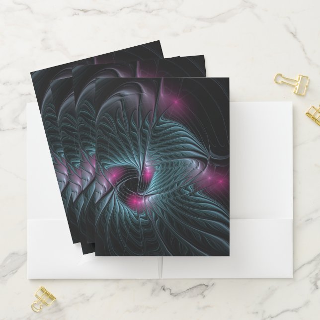 Abstract Colorful Fantasy Fractal  Pocket Folder (In Situ)