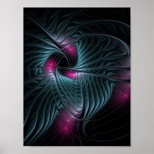 Abstract Colorful Fantasy Fractal Poster